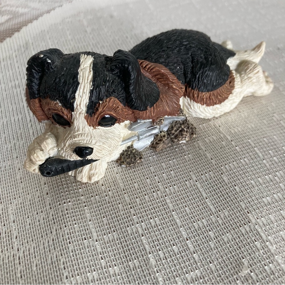 Precious Pup with Trowel Dog Figurine